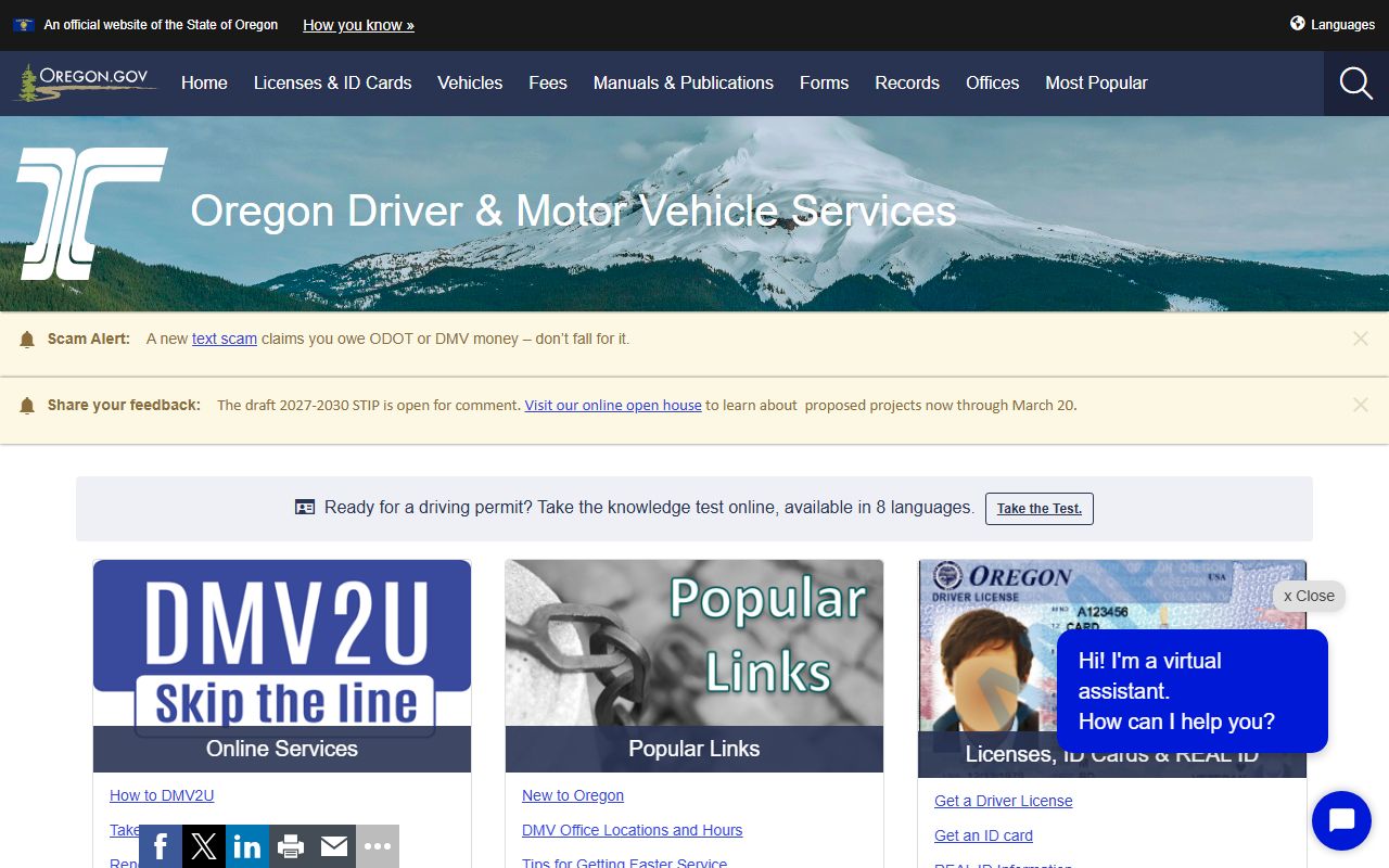 Oregon DMV records address finder white pages